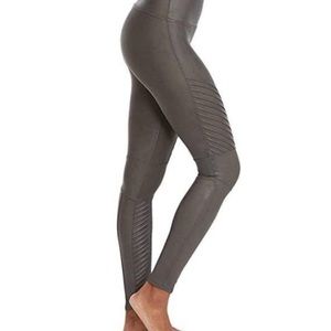 Spanx Gunmetal Moto Leggings